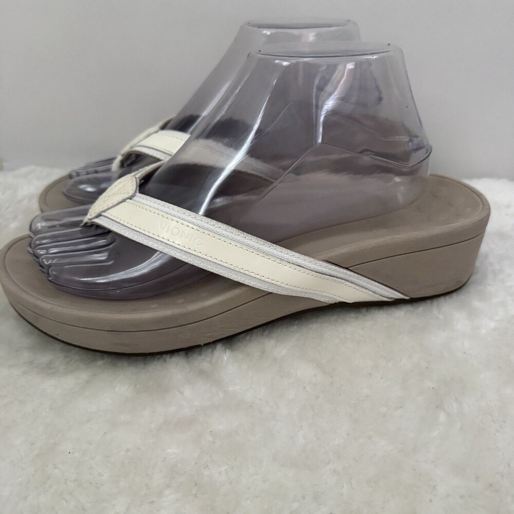 Vionic Beige Nude High Tide Platform Sandals Flip… - image 3